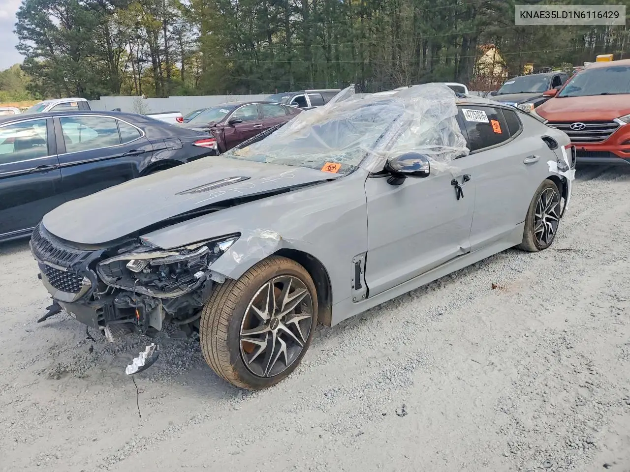 2022 Kia Stinger Gt-Line VIN: KNAE35LD1N6116429 Lot: 47757076