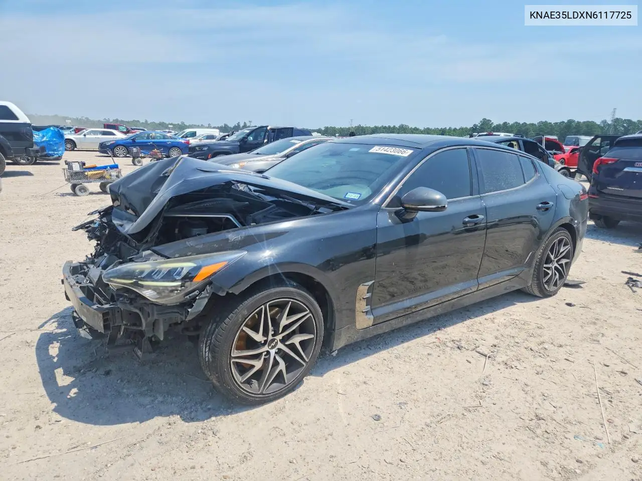 2022 Kia Stinger Gt Line VIN: KNAE35LDXN6117725 Lot: 51423066