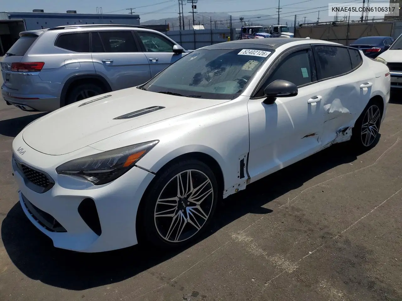 2022 Kia Stinger VIN: KNAE45LC0N6106317 Lot: 52402126
