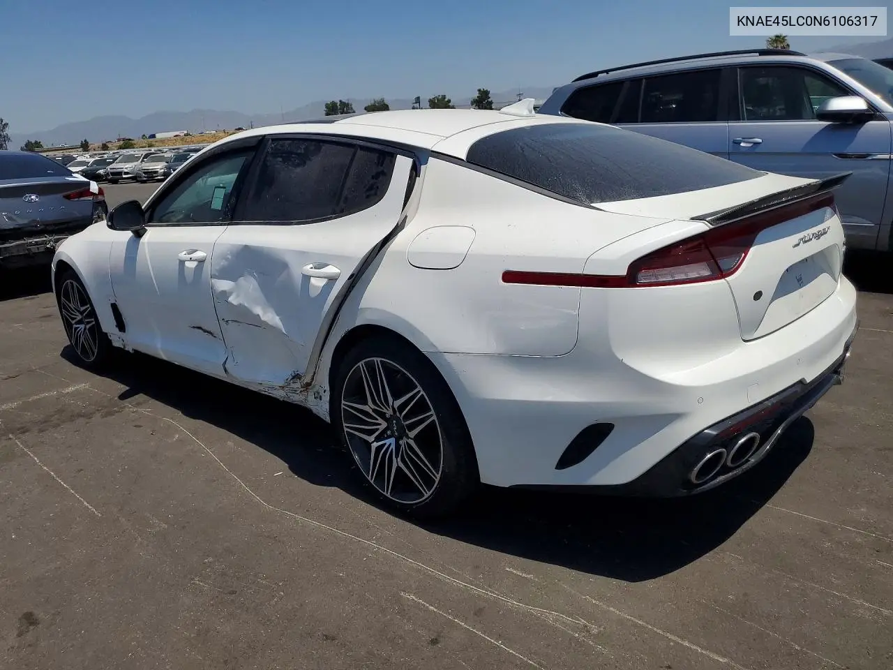 2022 Kia Stinger VIN: KNAE45LC0N6106317 Lot: 52402126