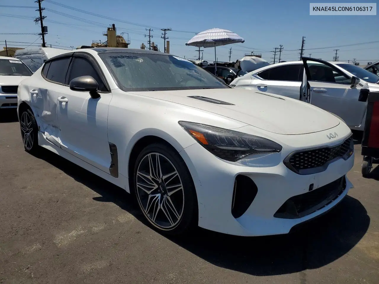 2022 Kia Stinger VIN: KNAE45LC0N6106317 Lot: 52402126