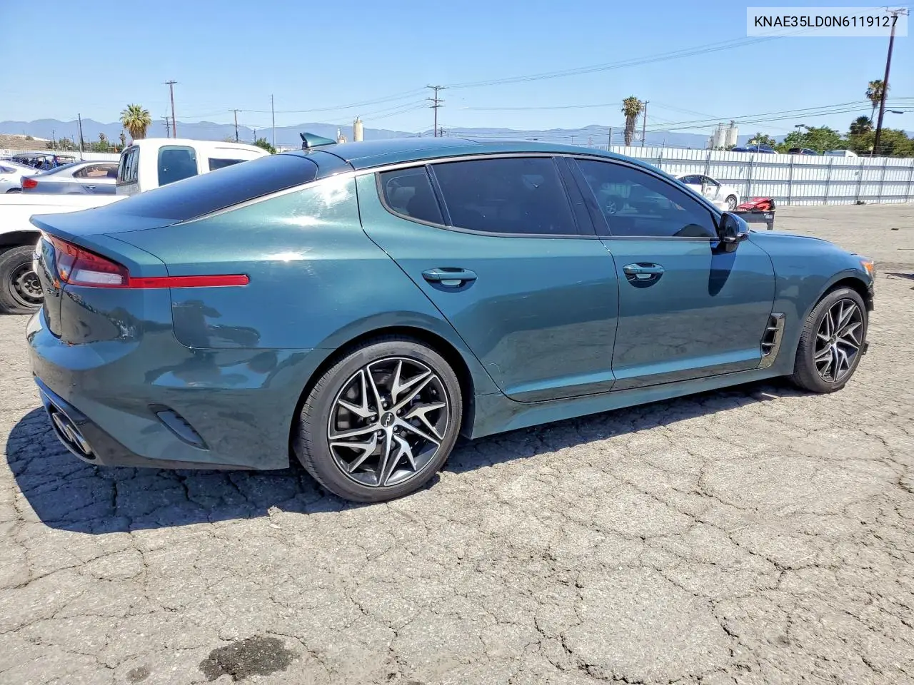 2022 Kia Stinger Gt Line VIN: KNAE35LD0N6119127 Lot: 52951256