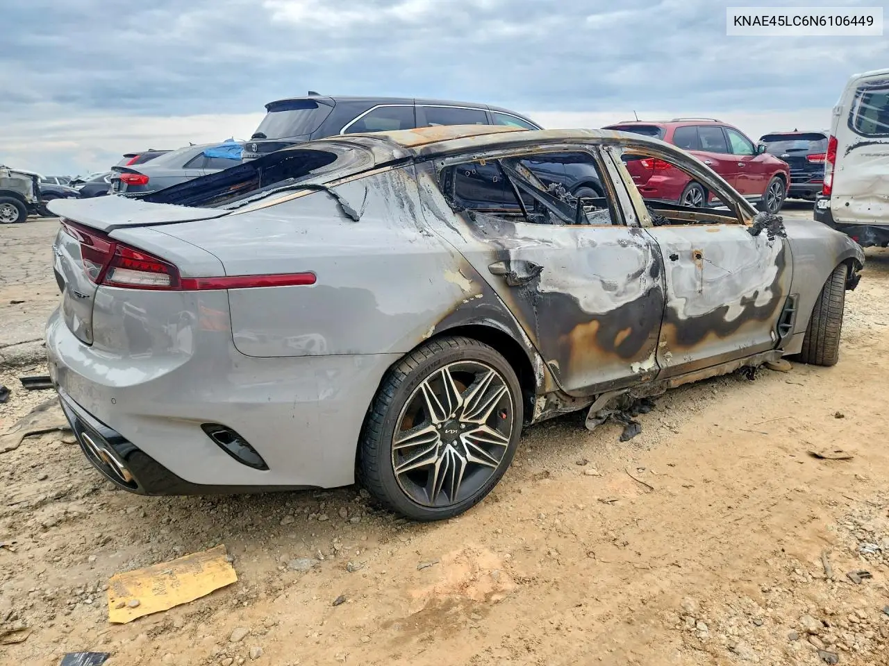 2022 Kia Stinger Gt1 VIN: KNAE45LC6N6106449 Lot: 53098726