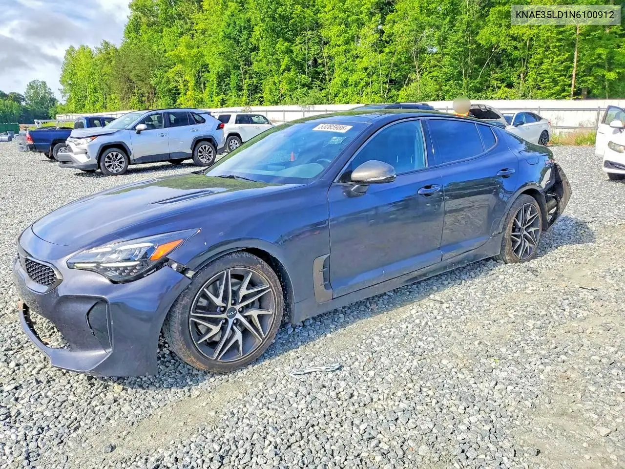2022 Kia Stinger Gt Line VIN: KNAE35LD1N6100912 Lot: 53285986