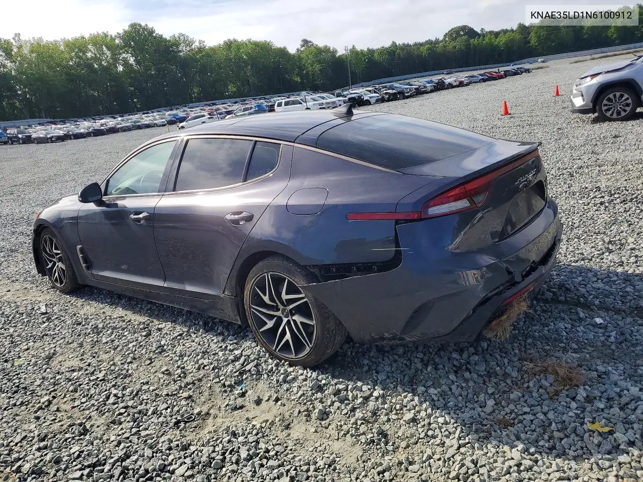 2022 Kia Stinger Gt Line VIN: KNAE35LD1N6100912 Lot: 53285986