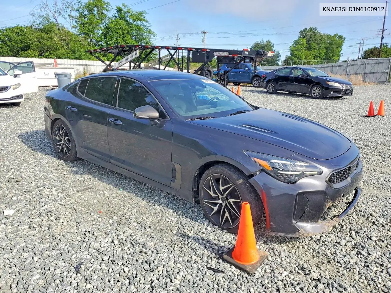 2022 Kia Stinger Gt Line VIN: KNAE35LD1N6100912 Lot: 53285986