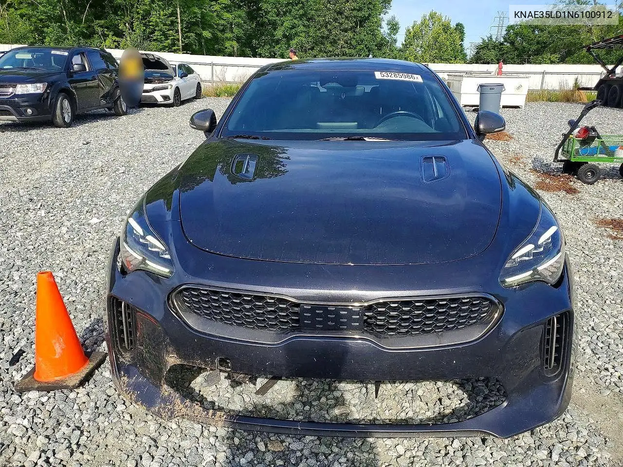 2022 Kia Stinger Gt Line VIN: KNAE35LD1N6100912 Lot: 53285986
