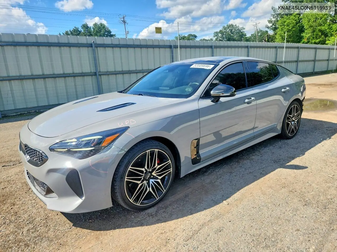 2022 Kia Stinger Gt1 VIN: KNAE45LC0N6119939 Lot: 53589696