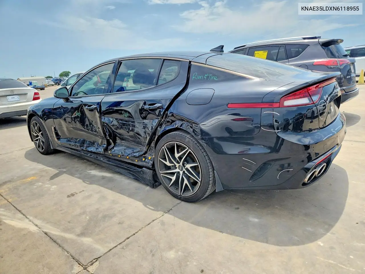 2022 Kia Stinger Gt Line VIN: KNAE35LDXN6118955 Lot: 53848446