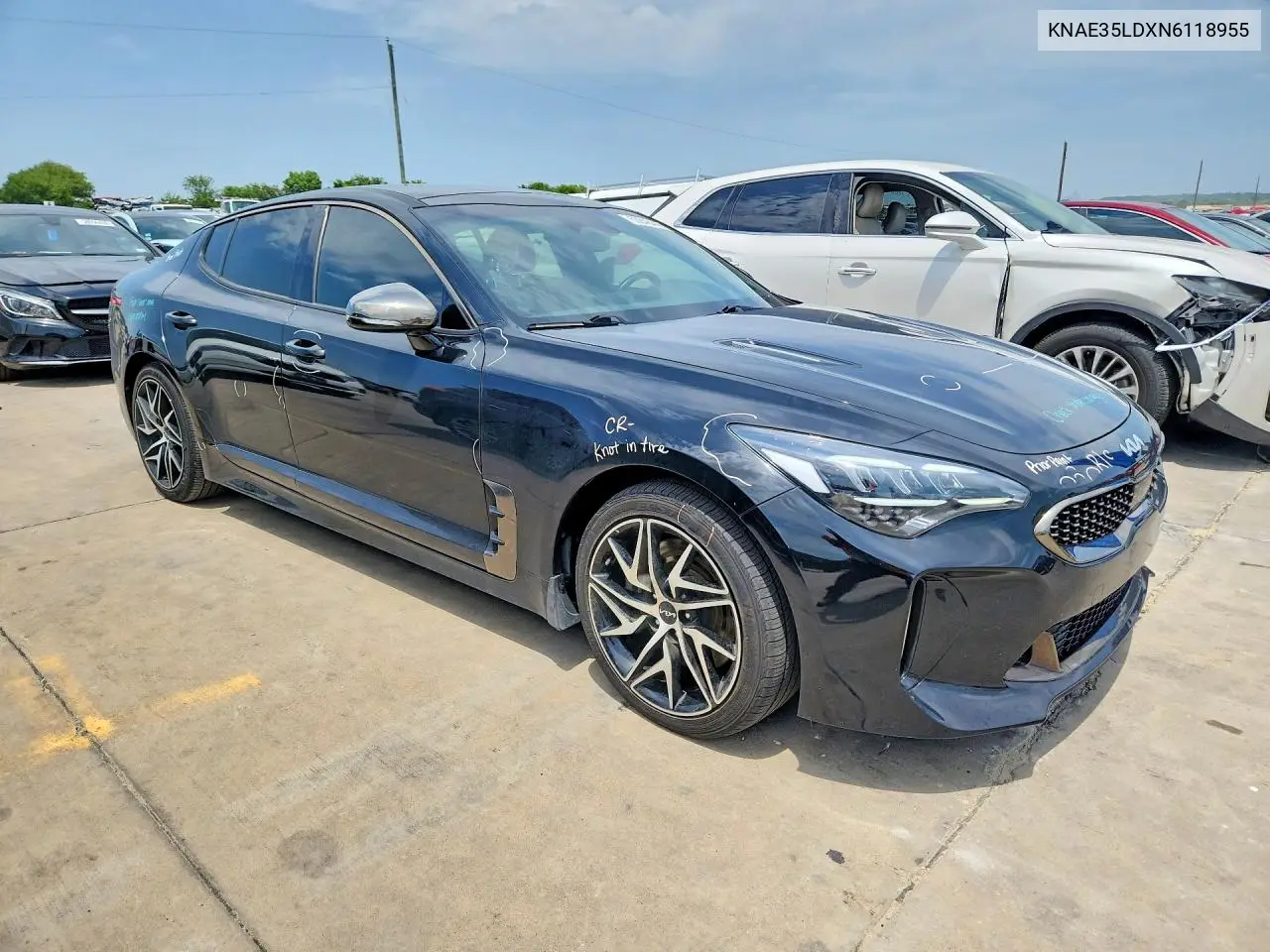 2022 Kia Stinger Gt Line VIN: KNAE35LDXN6118955 Lot: 53848446