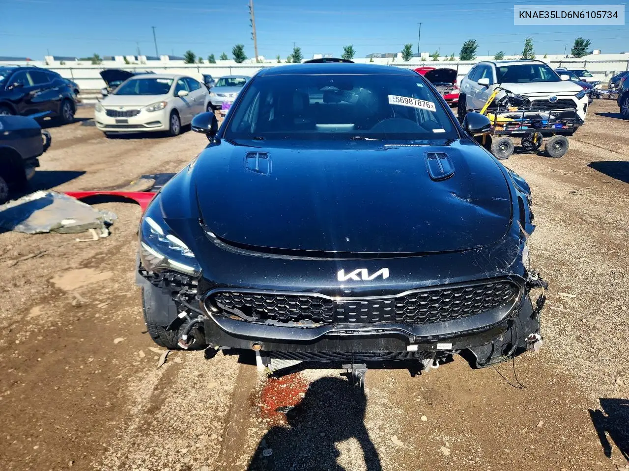 2022 Kia Stinger Gt Line VIN: KNAE35LD6N6105734 Lot: 56987876