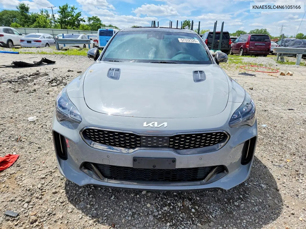 2022 Kia Stinger Gt2 VIN: KNAE55LC4N6105166 Lot: 57332326