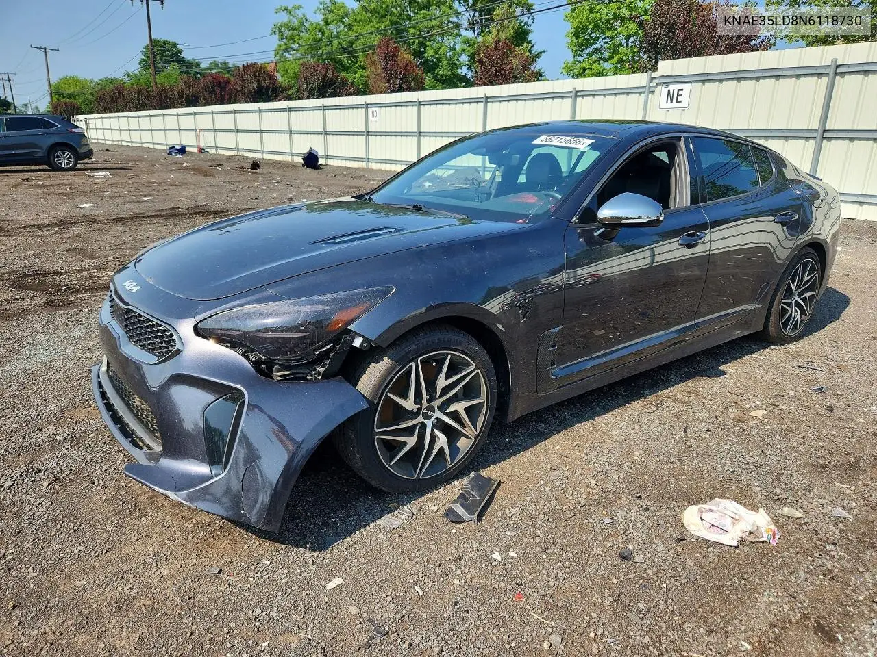 2022 Kia Stinger Gt Line VIN: KNAE35LD8N6118730 Lot: 58215656