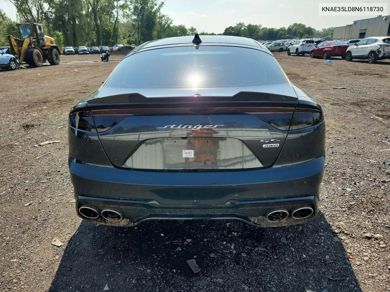2022 Kia Stinger Gt Line VIN: KNAE35LD8N6118730 Lot: 58215656