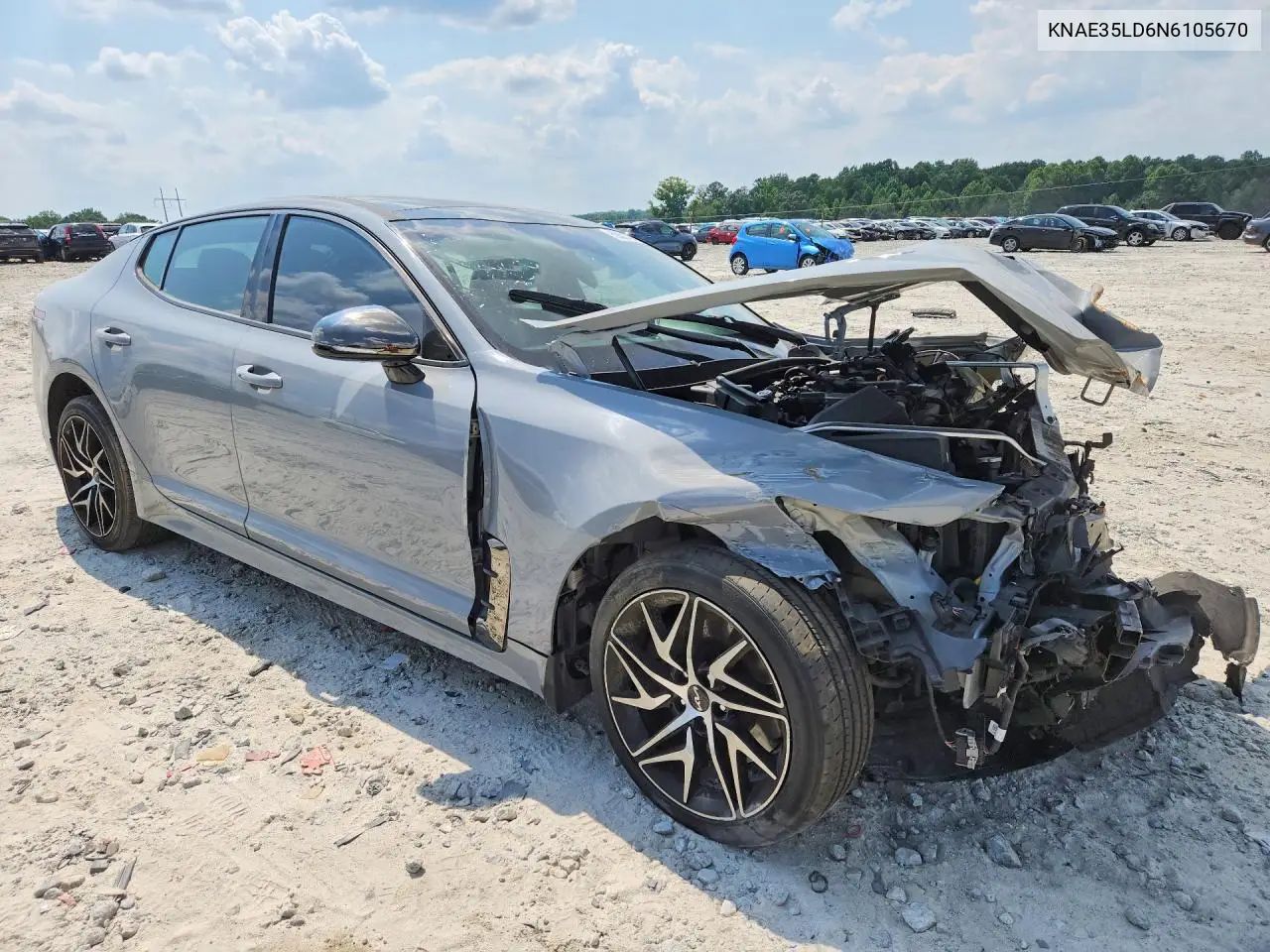 2022 Kia Stinger Gt Line VIN: KNAE35LD6N6105670 Lot: 59001706