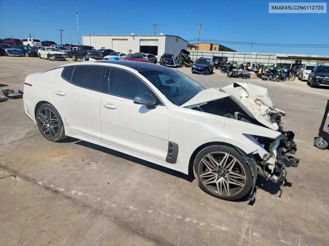 2022 Kia Stinger Gt1 VIN: KNAE45LC2N6112720 Lot: 60319916