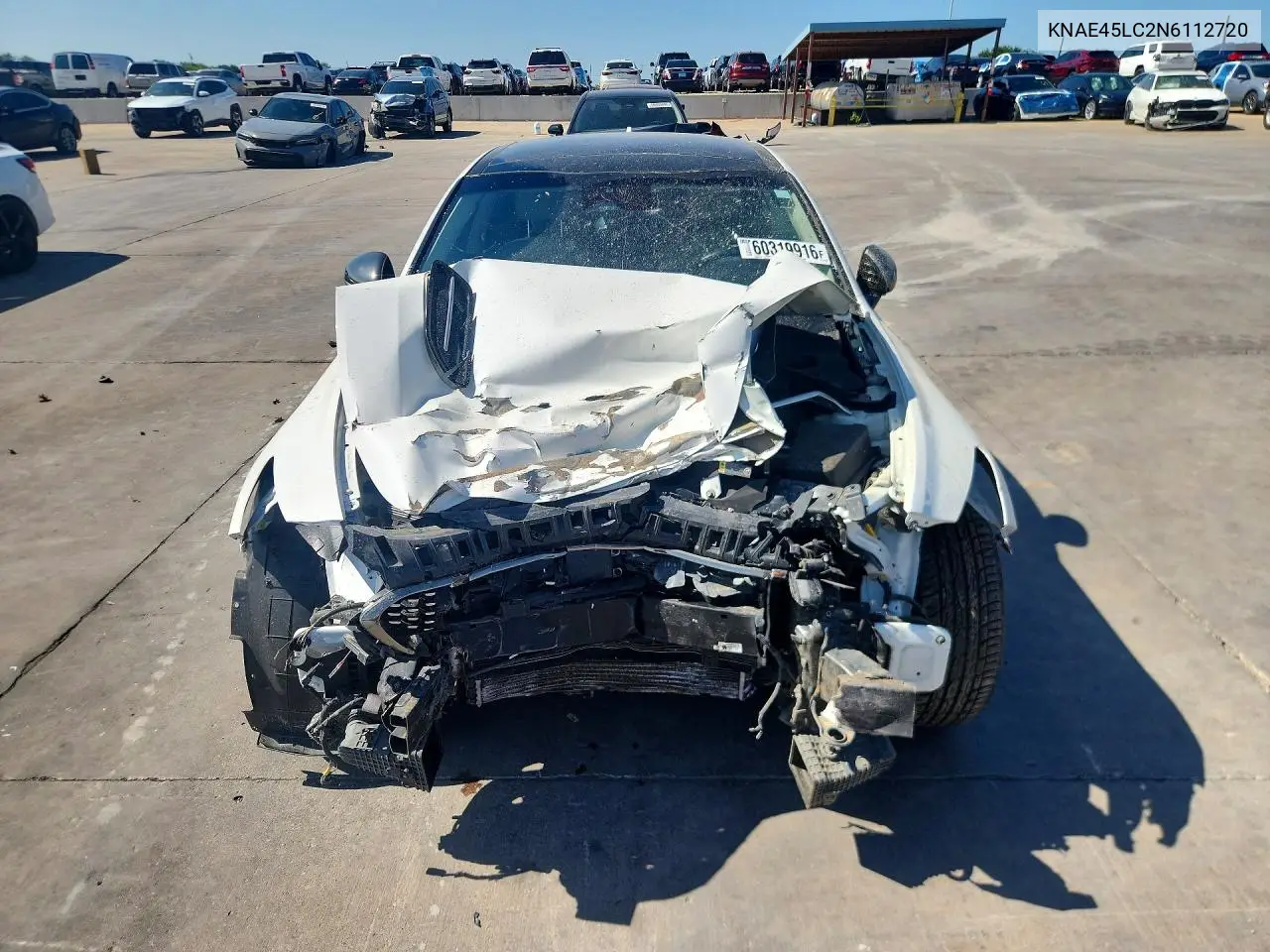 2022 Kia Stinger Gt1 VIN: KNAE45LC2N6112720 Lot: 60319916