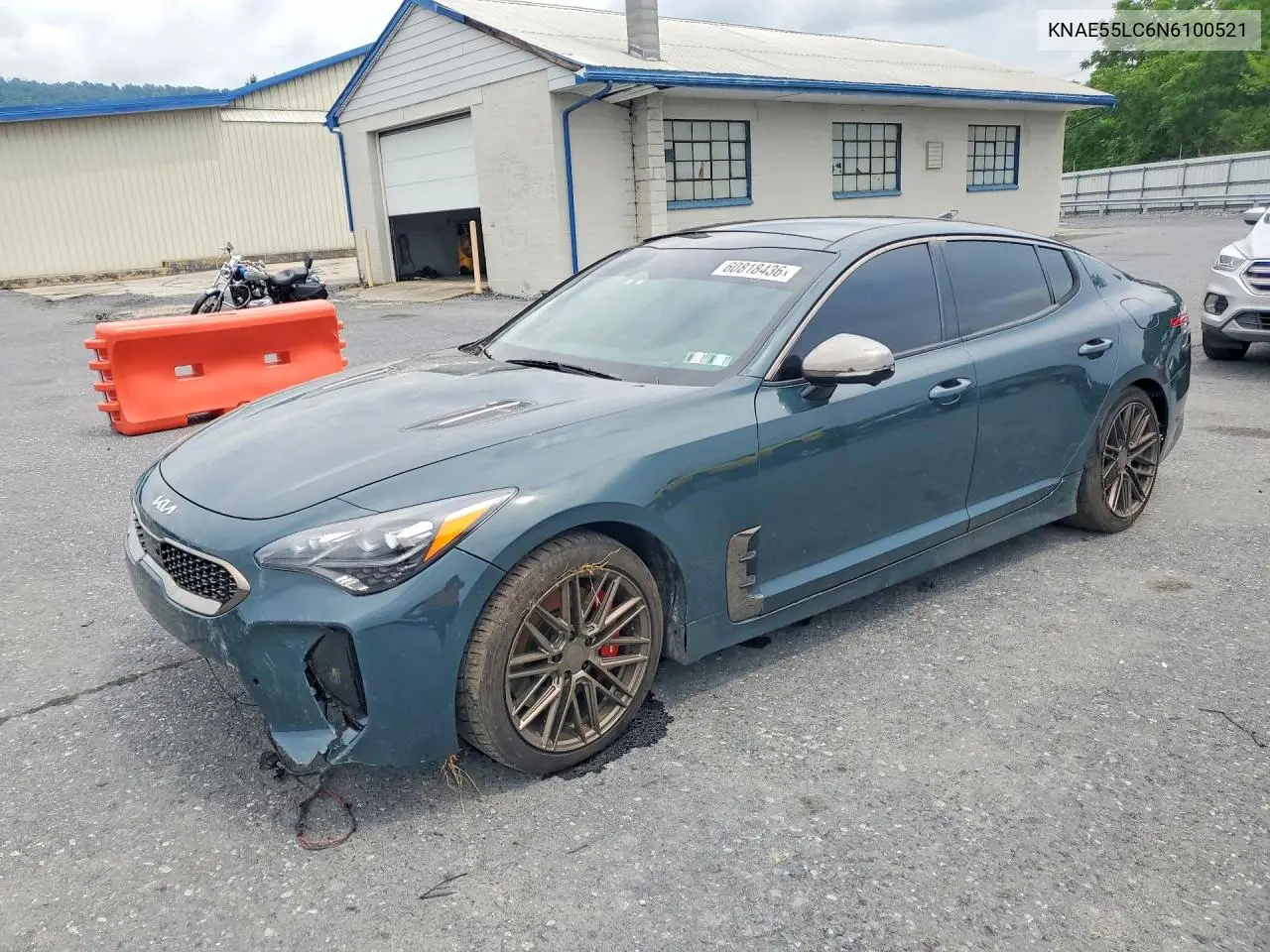 2022 Kia Stinger Gt2 VIN: KNAE55LC6N6100521 Lot: 60818436