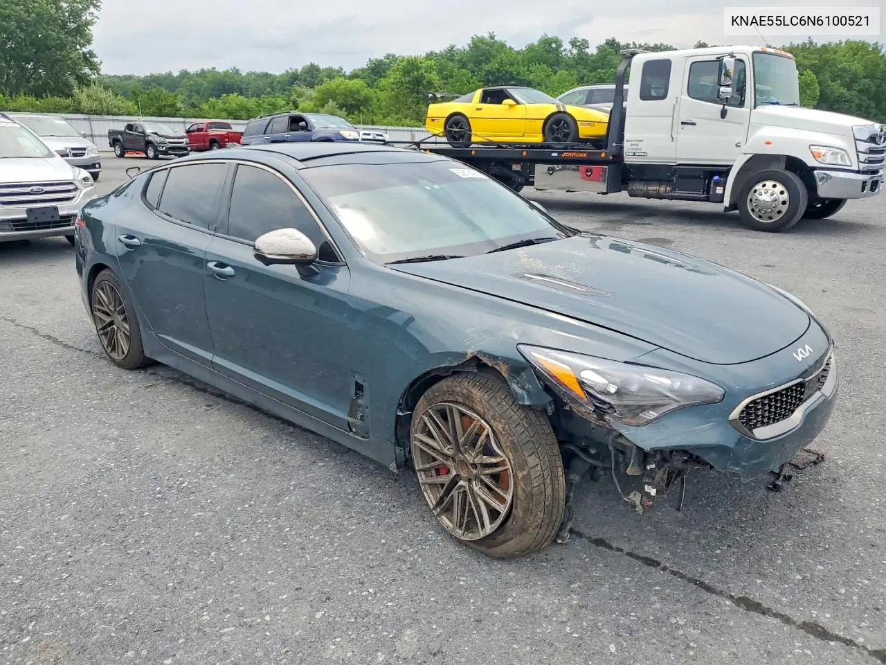2022 Kia Stinger Gt2 VIN: KNAE55LC6N6100521 Lot: 60818436