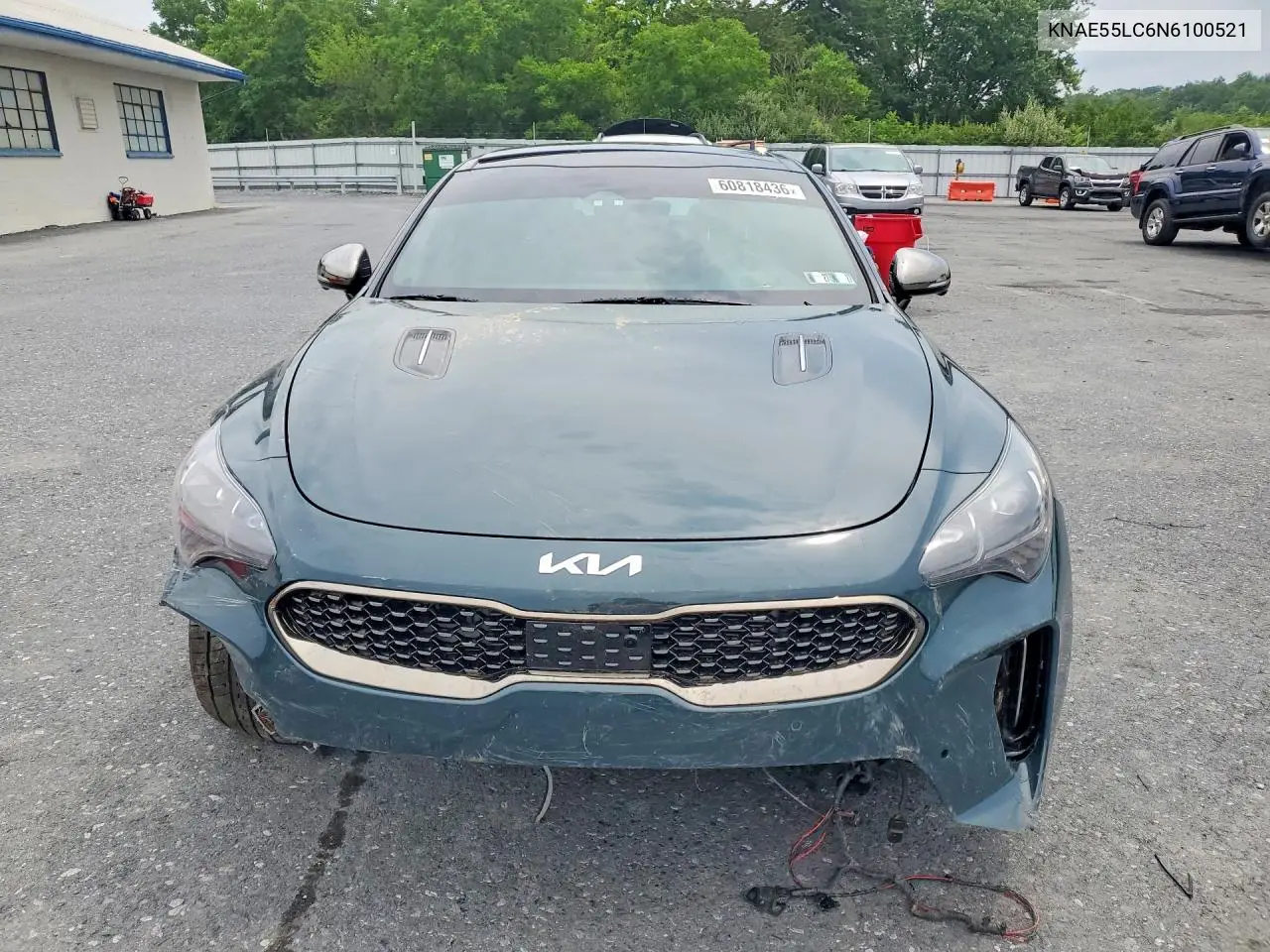 2022 Kia Stinger Gt2 VIN: KNAE55LC6N6100521 Lot: 60818436