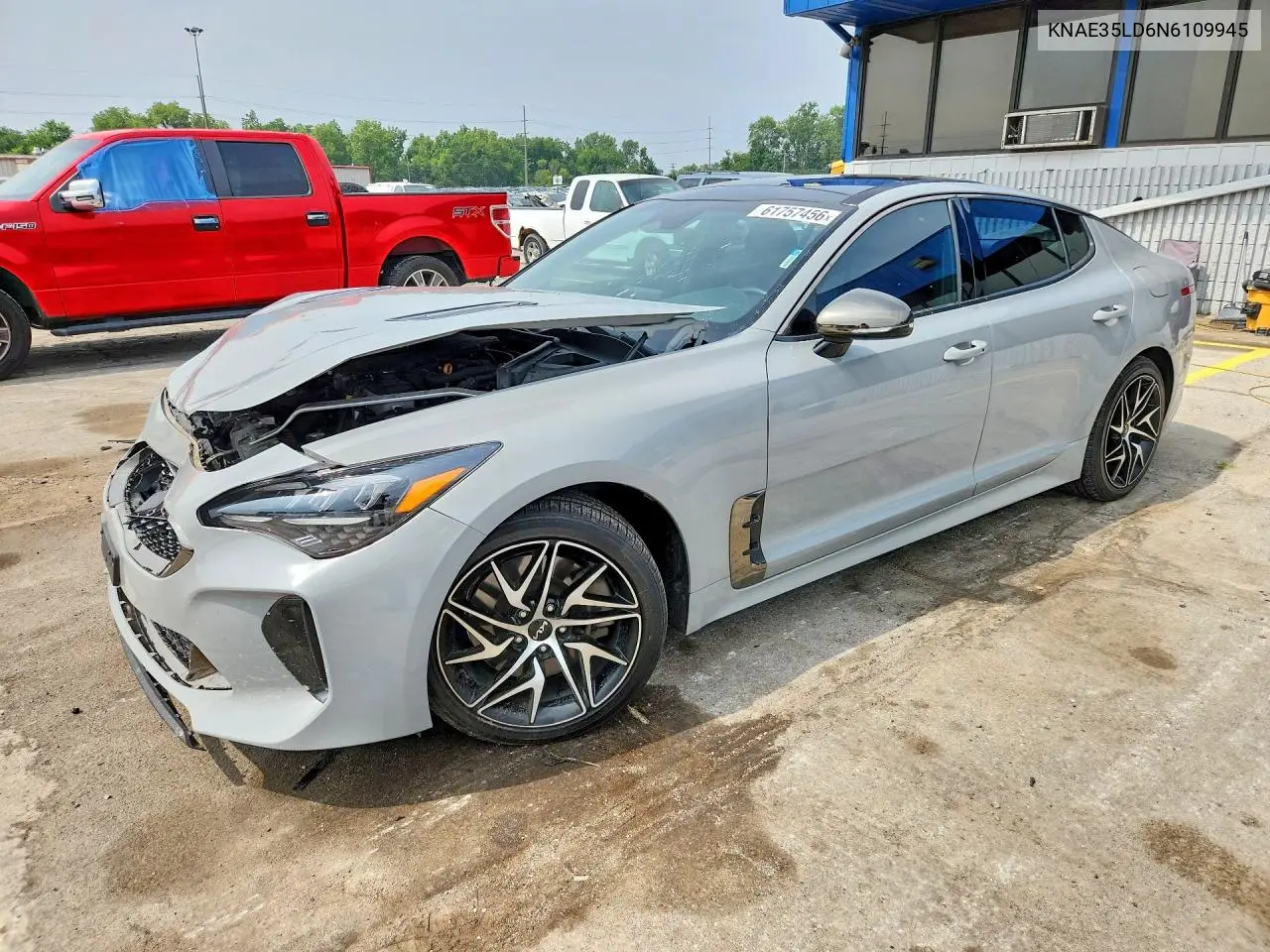 2022 Kia Stinger Gt Line VIN: KNAE35LD6N6109945 Lot: 61757456