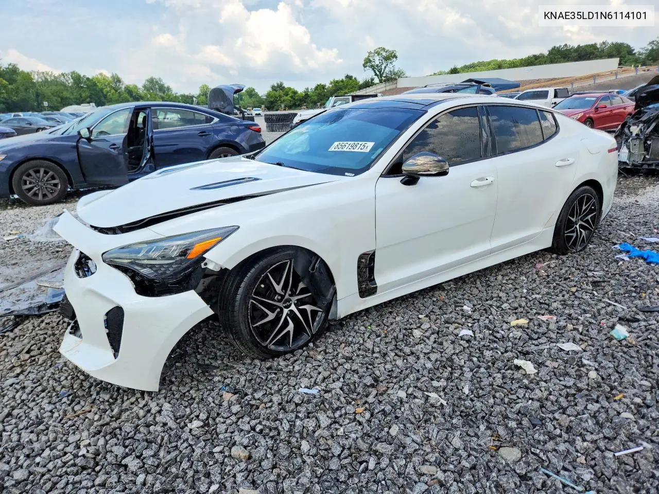 2022 Kia Stinger Gt Line VIN: KNAE35LD1N6114101 Lot: 85619815