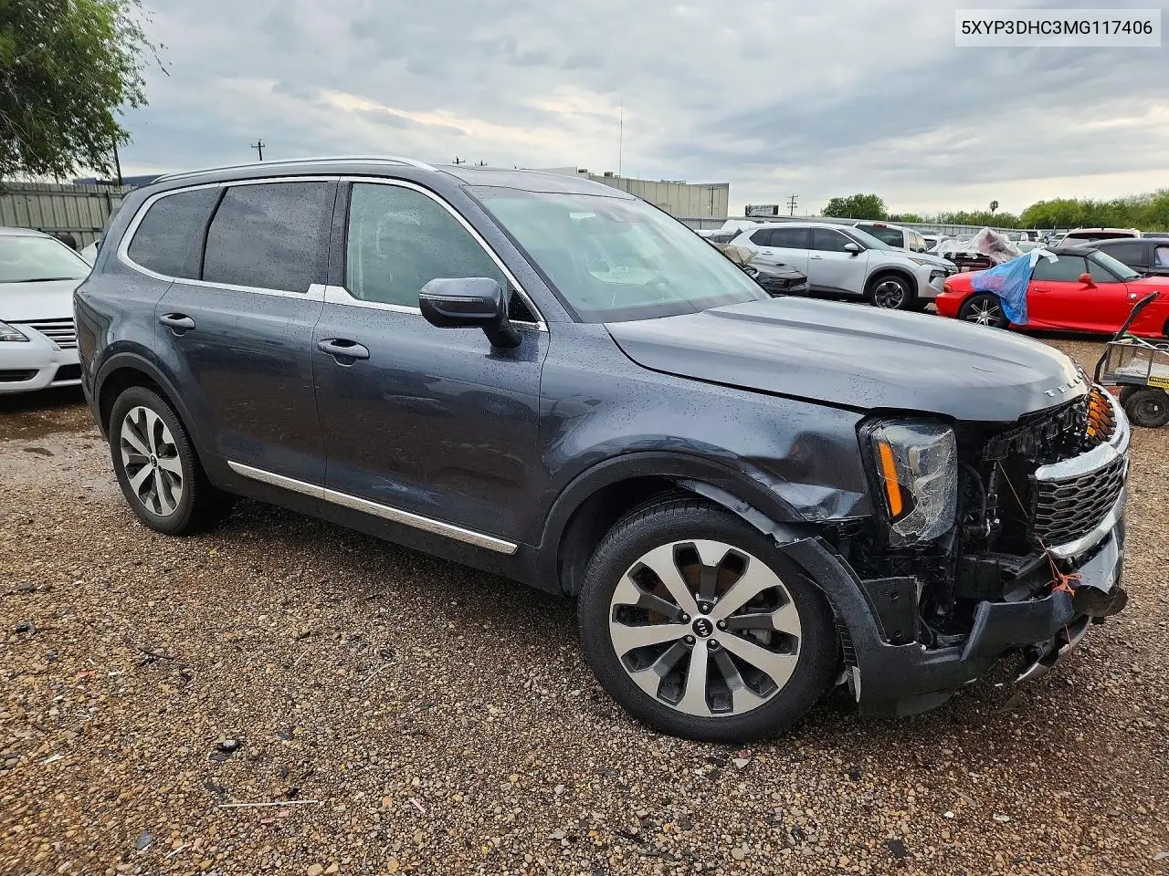 2021 Kia Telluride Ex VIN: 5XYP3DHC3MG117406 Lot: 55000946