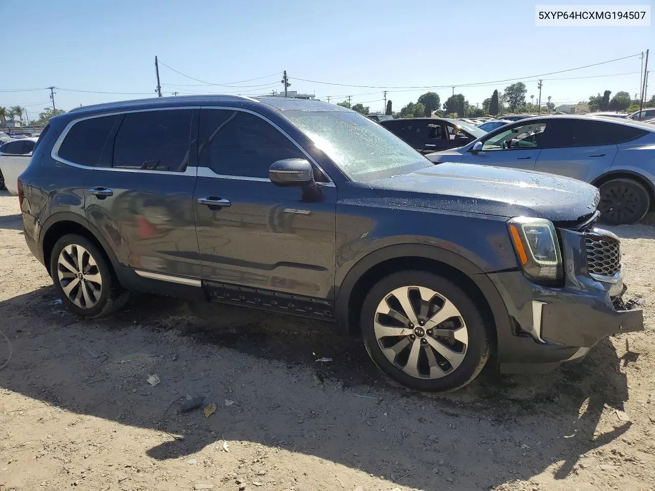 2021 Kia Telluride S VIN: 5XYP64HCXMG194507 Lot: 56098896