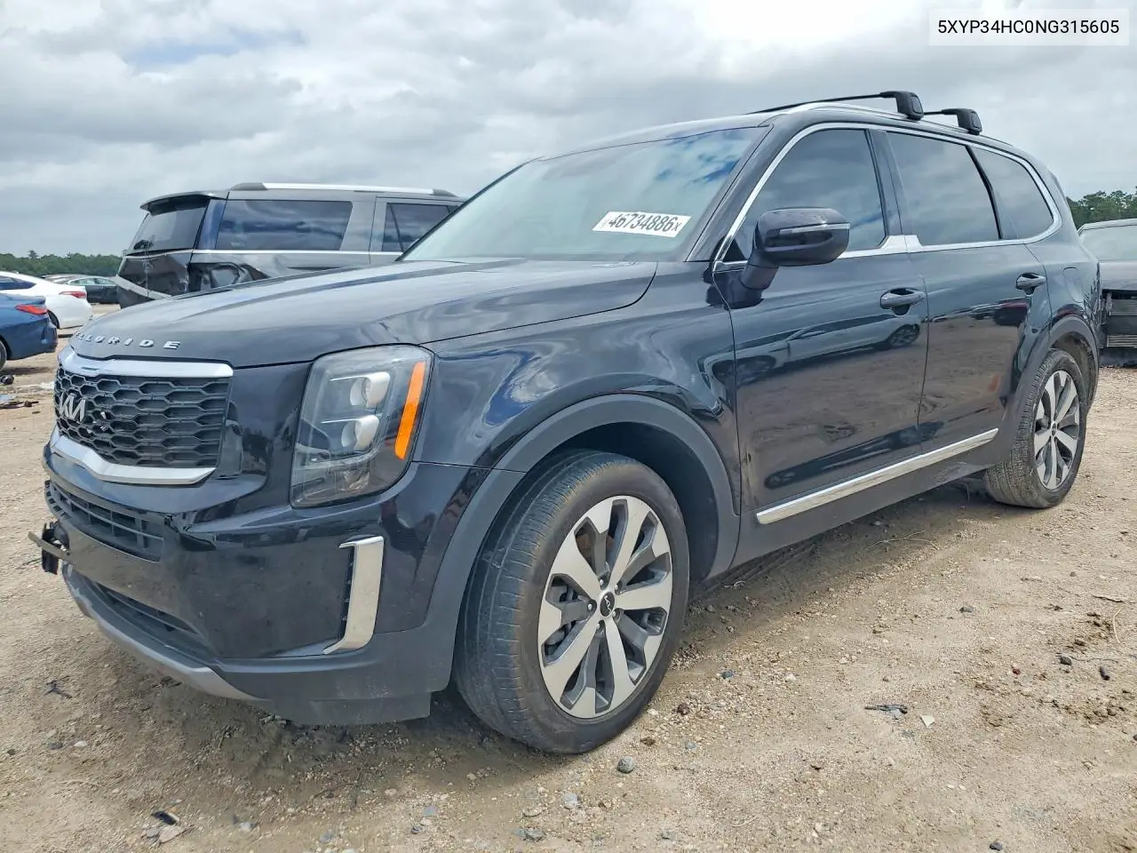 2022 Kia Telluride Ex VIN: 5XYP34HC0NG315605 Lot: 46734886