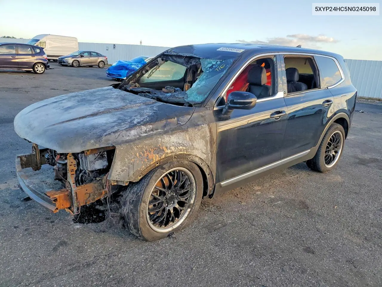 2022 Kia Telluride Lx VIN: 5XYP24HC5NG245098 Lot: 53959316