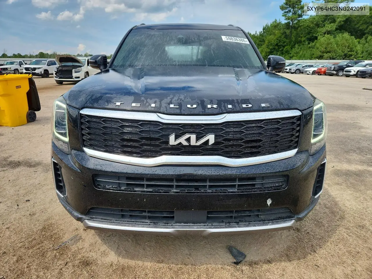 2022 Kia Telluride S VIN: 5XYP64HC3NG242091 Lot: 59836386