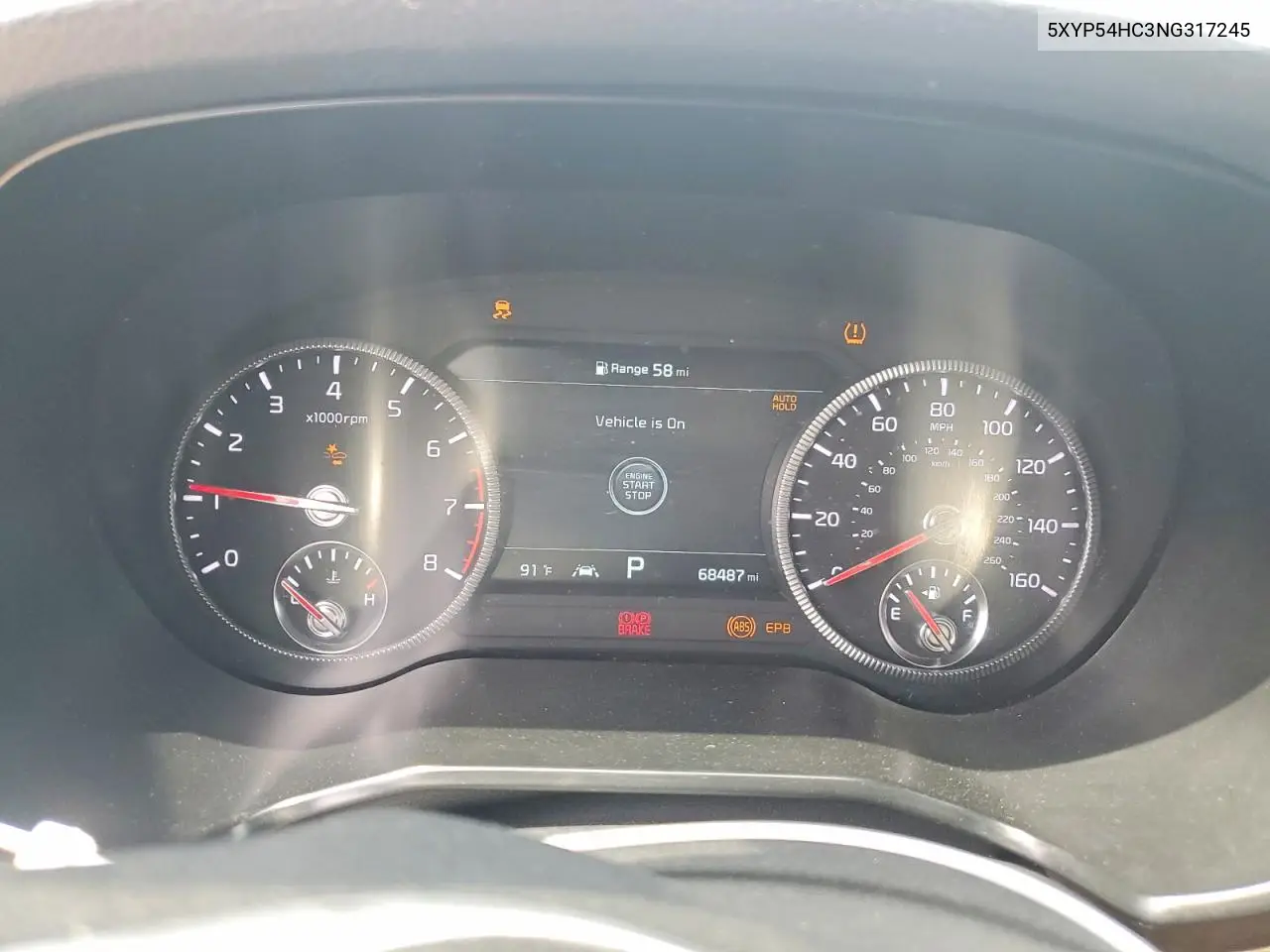 2022 Kia Telluride Sx VIN: 5XYP54HC3NG317245 Lot: 59964906