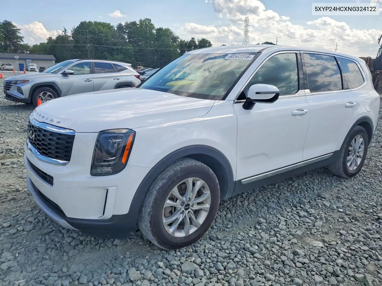2022 Kia Telluride Lx VIN: 5XYP24HCXNG324122 Lot: 60562316