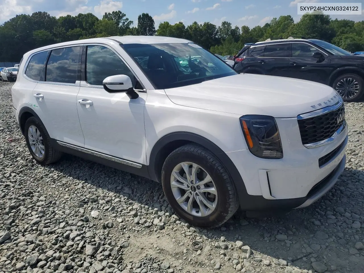 2022 Kia Telluride Lx VIN: 5XYP24HCXNG324122 Lot: 60562316