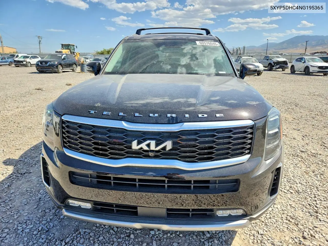 2022 Kia Telluride Sx VIN: 5XYP5DHC4NG195365 Lot: 60576046