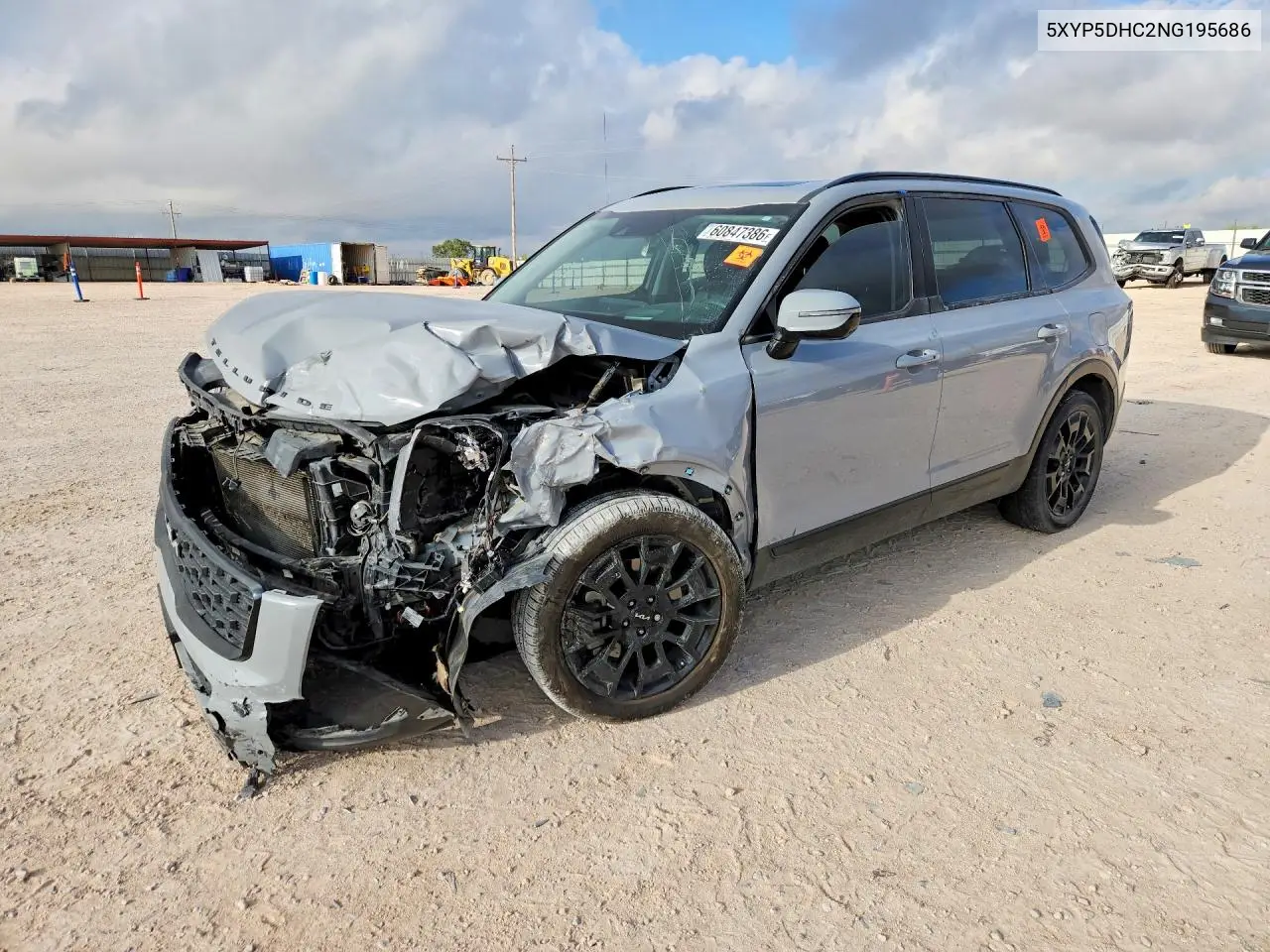2022 Kia Telluride Sx VIN: 5XYP5DHC2NG195686 Lot: 60847386