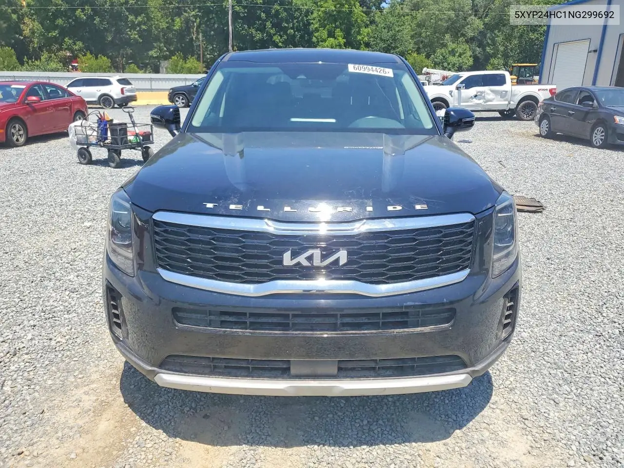 2022 Kia Telluride Lx VIN: 5XYP24HC1NG299692 Lot: 60994426