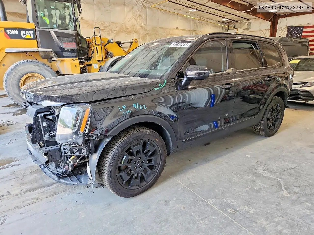 2022 Kia Telluride Ex VIN: 5XYP3DHC2NG278718 Lot: 61933416