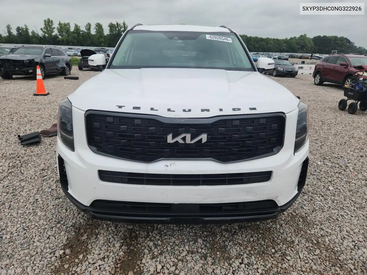 2022 Kia Telluride Ex VIN: 5XYP3DHC0NG322926 Lot: 62026546