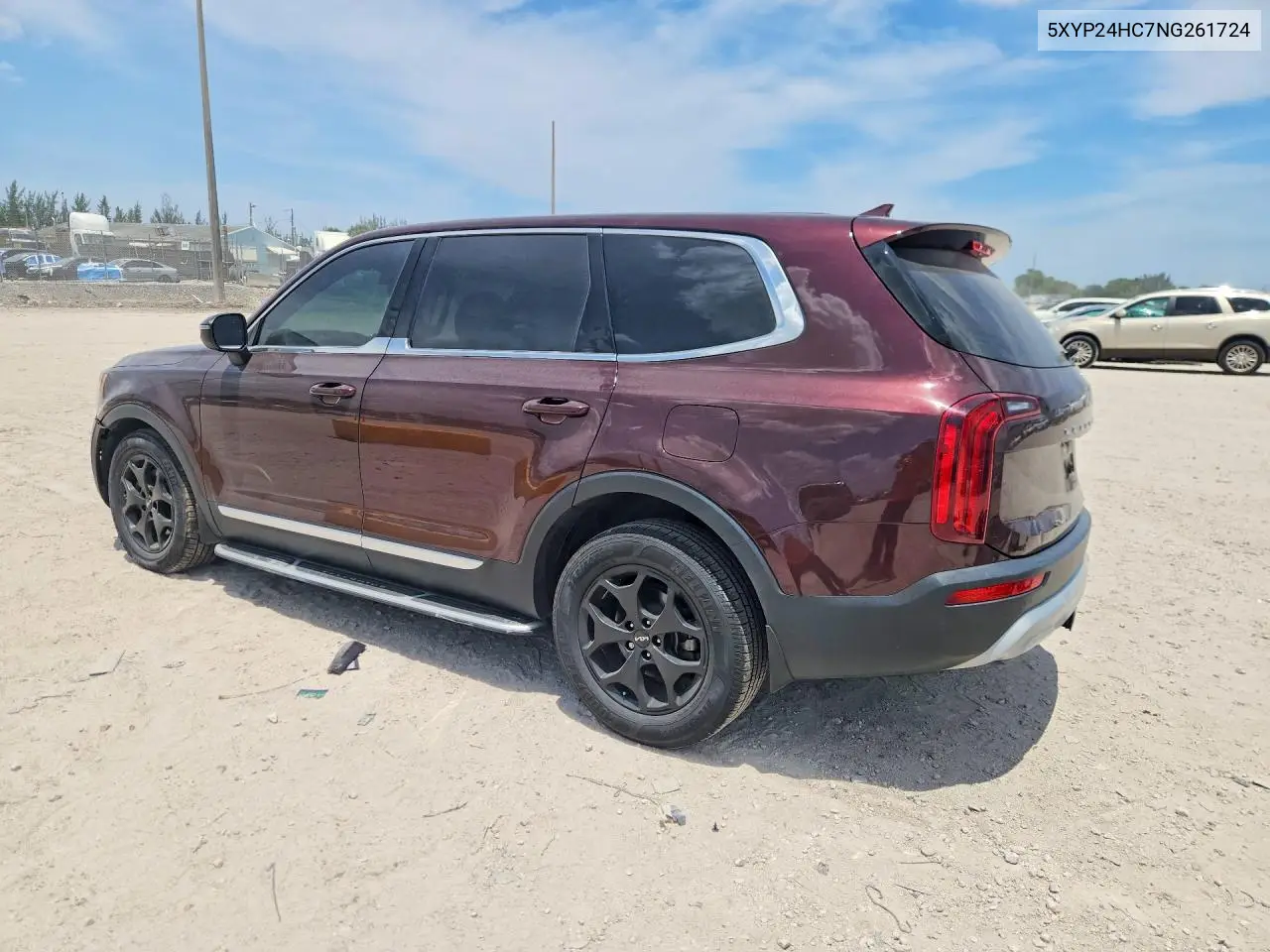 2022 Kia Telluride Lx VIN: 5XYP24HC7NG261724 Lot: 85460335