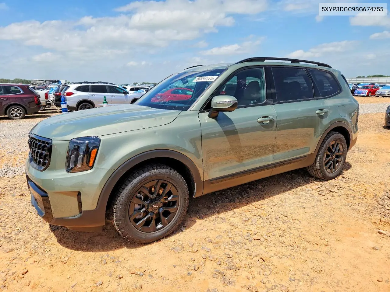 2025 Kia Telluride Ex X-Pro VIN: 5XYP3DGC9SG674755 Lot: 58698026
