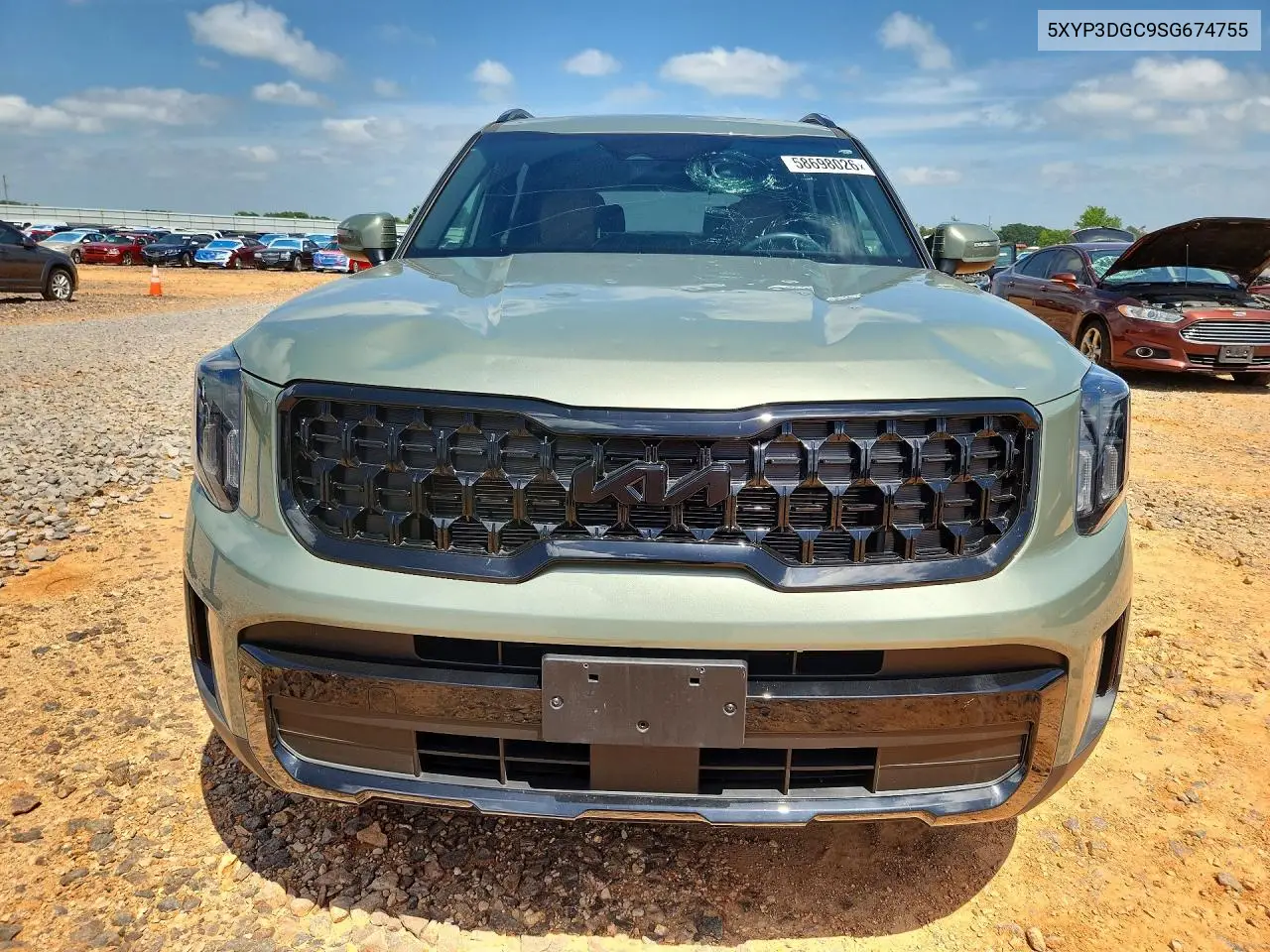 2025 Kia Telluride Ex X-Pro VIN: 5XYP3DGC9SG674755 Lot: 58698026