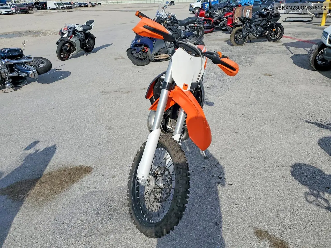 2016 Ktm 300 VIN: VBKXN230GM378192 Lot: 60640466