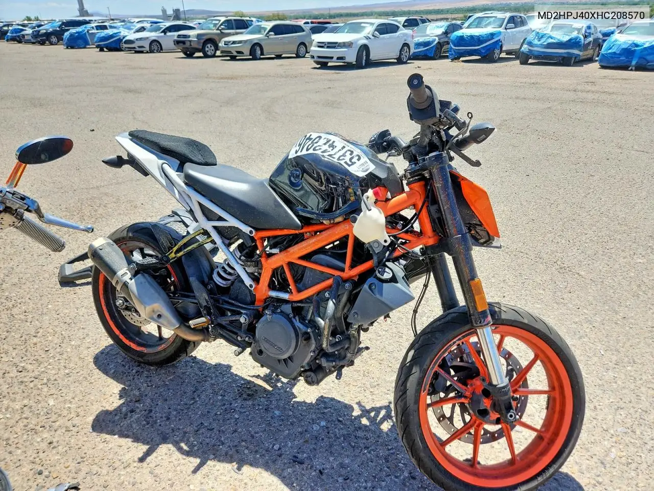 2017 Ktm 390 Duke VIN: MD2JPJ40XHC208570 Lot: 53742846