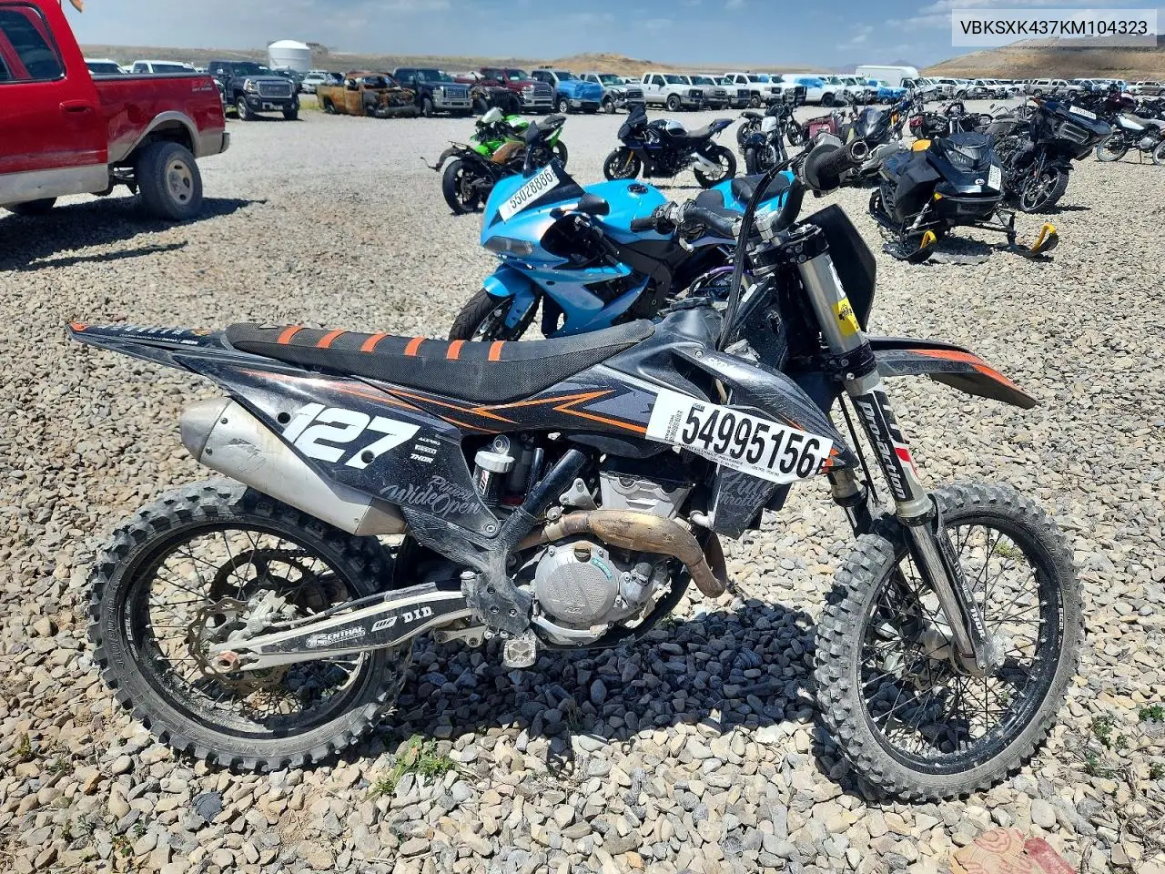 2019 Ktm 250 Sx-F VIN: VBKSXK437KM104323 Lot: 54995156