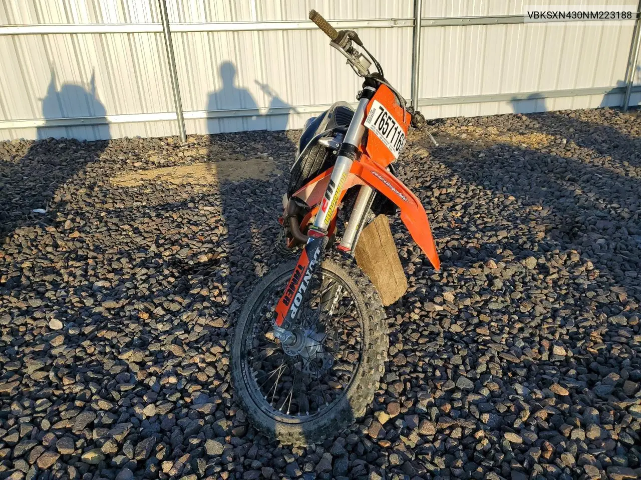 2022 Ktm 350 Sx-F VIN: VBKSXN430NM223188 Lot: 76571165