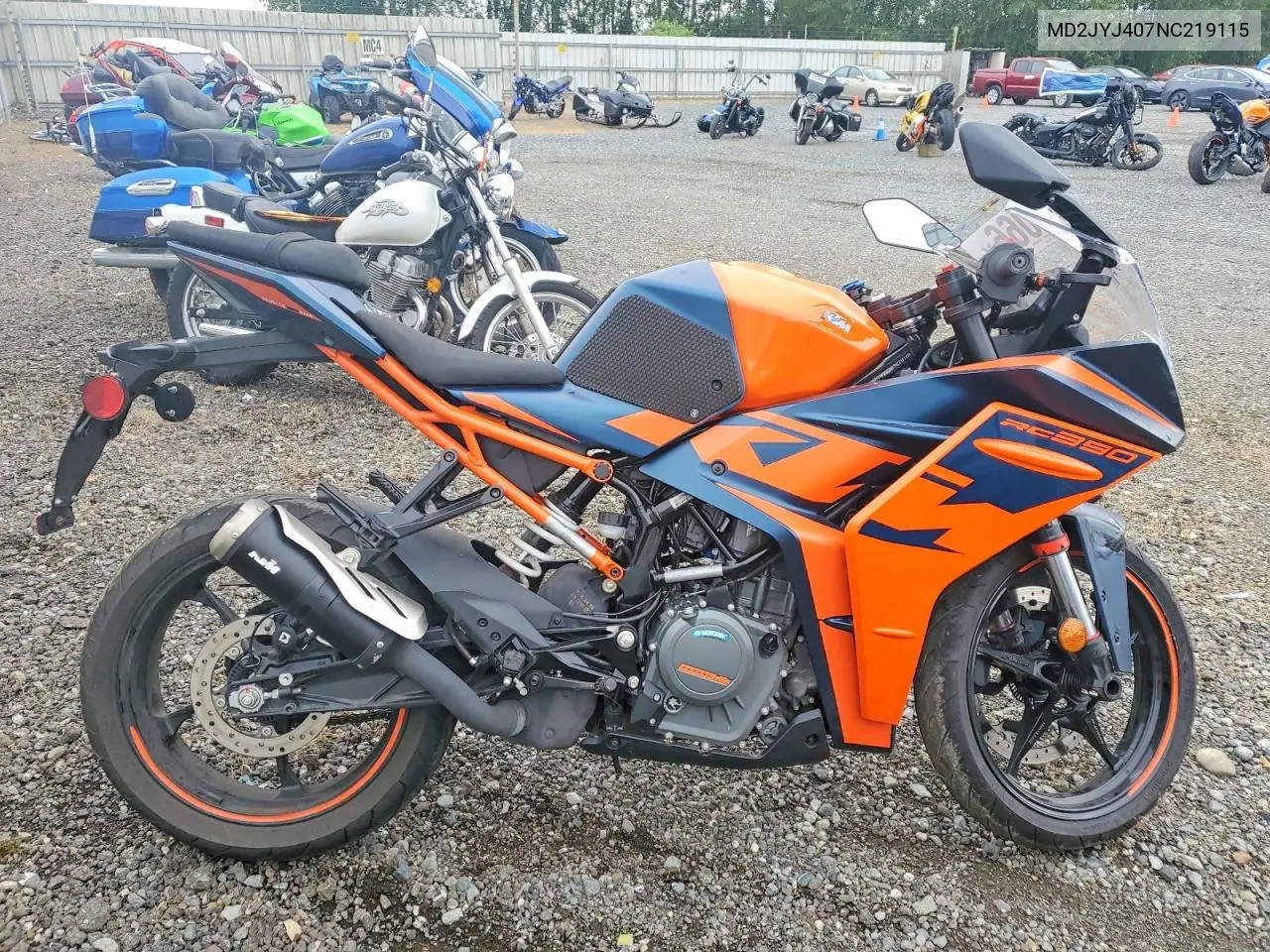 2022 Ktm 390 Rc VIN: MD2JYJ407NC219115 Lot: 55578066