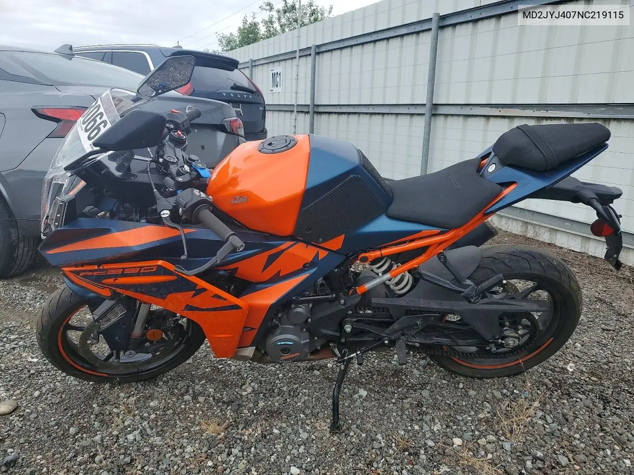 2022 Ktm 390 Rc VIN: MD2JYJ407NC219115 Lot: 55578066