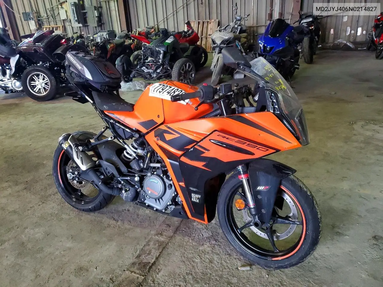 2022 Ktm 390 Rc VIN: MD2JYJ406NC214827 Lot: 77974825
