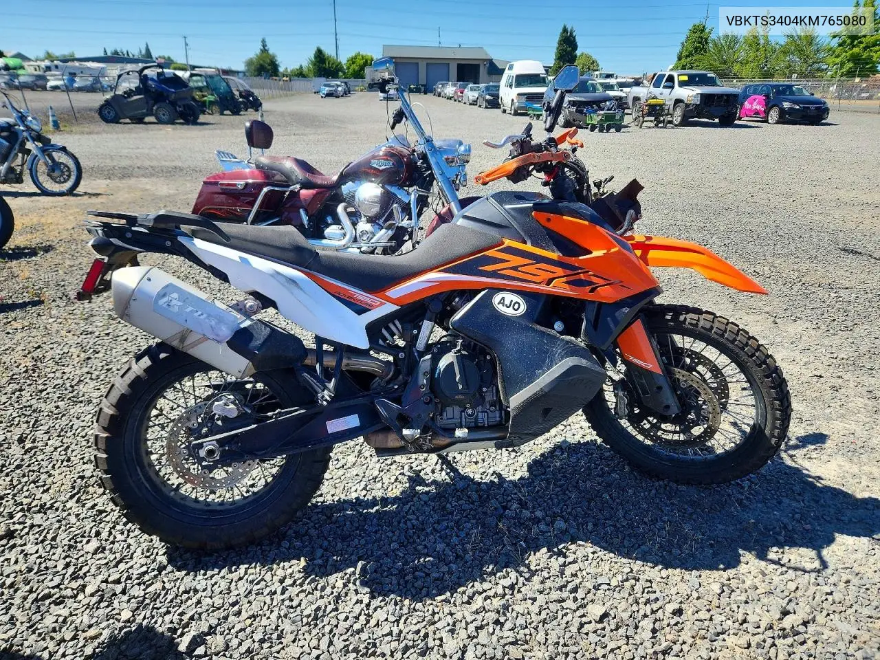 2019 Ktm 790 Adventure VIN: VBKTS3404KM765080 Lot: 57065316